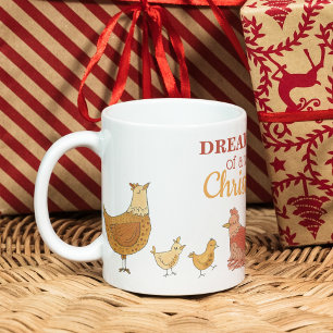 Funny Chicken Christmas Kaffeetasse