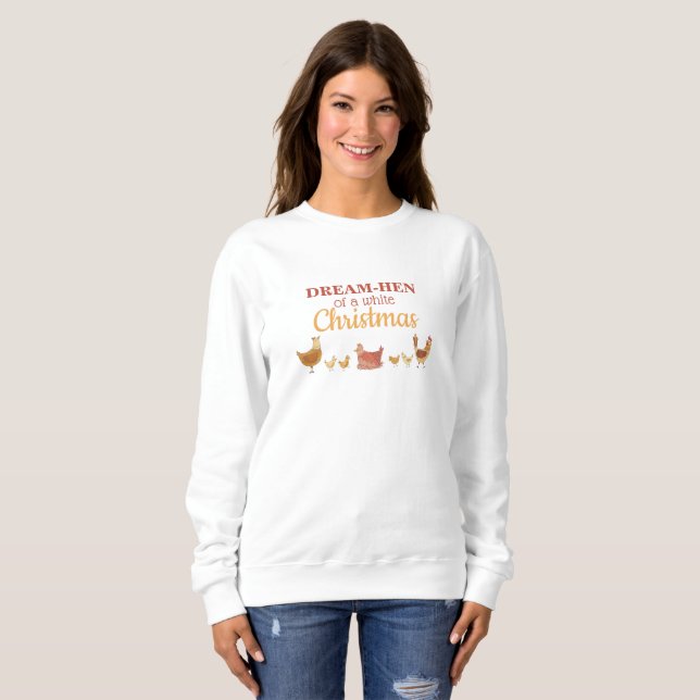 Funny Chicken Christmas Sweatshirt (Vorne ganz)
