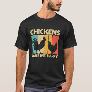 Funny Chicken Design Damen Farm Bauer Chi T-Shirt