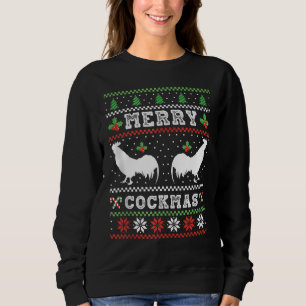 Funny Chicken Farm Merry Cockmas Sweatshirt