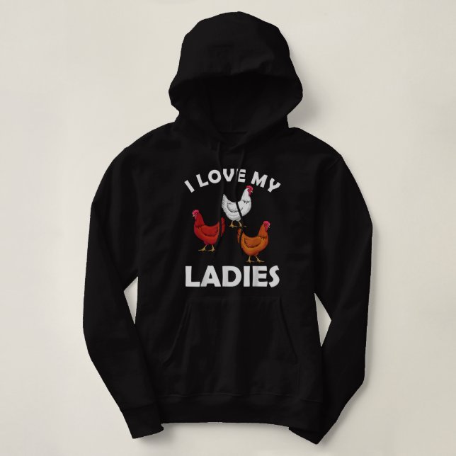 Funny Chicken für Männer Frauen Hühnerflüster Chic Hoodie (Design vorne)