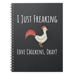 Funny Chicken Gifts Humor Hilarious Joke Humorous Notizblock