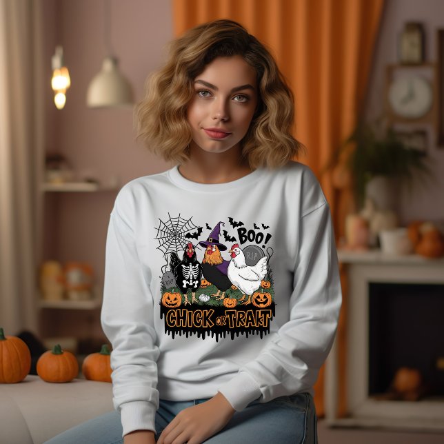 Funny Chicken Halloween Kostüm Spooky Jahreszeit Sweatshirt (Von Creator hochgeladen)