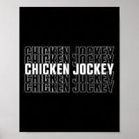 Funny Chicken Jockey Stack Repeat Schriftart Fun G