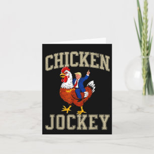 Funny Chicken Jockey Trump Karte