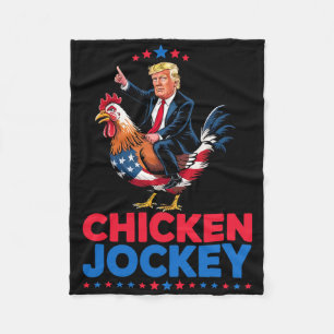 Funny Chicken Jockey Trump Meme Fleecedecke