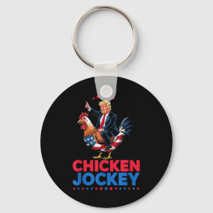 Funny Chicken Jockey Trump Meme Schlüsselanhänger