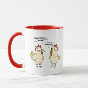 FUNNY CHICKEN KONVERSATION TASSE