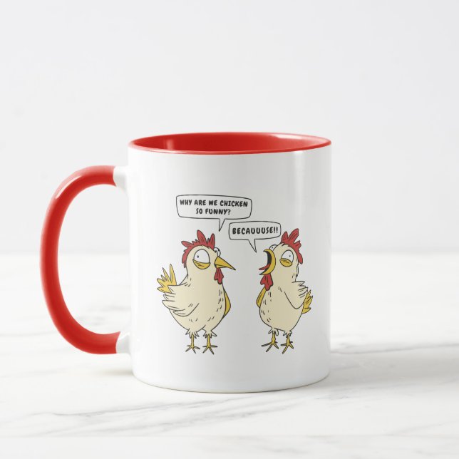 FUNNY CHICKEN KONVERSATION TASSE (Links)