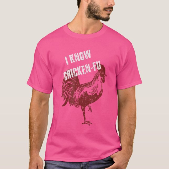 Funny Chicken Kung Fu Shirt (Vorderseite)