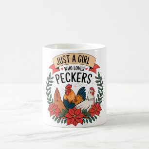 Funny Chicken Lady Kaffeetasse