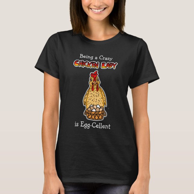 Funny Chicken Lady Spaß T - Shirt (Vorderseite)