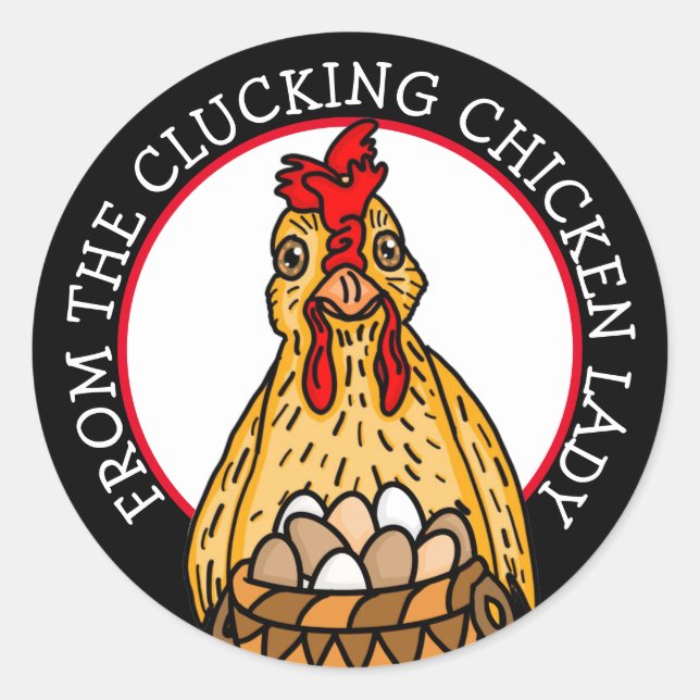 Funny Chicken Lady Stickers (Vorderseite)