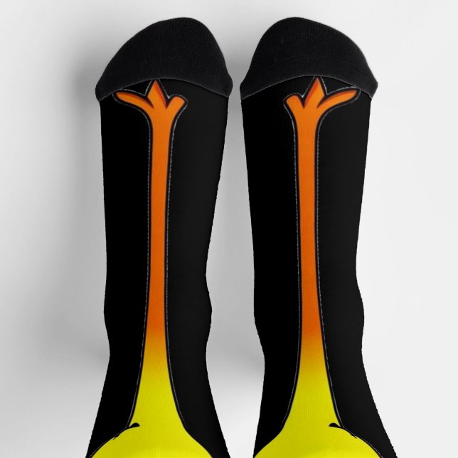 Funny Chicken leg Feet Socks Knie Tier Socken (Oben)