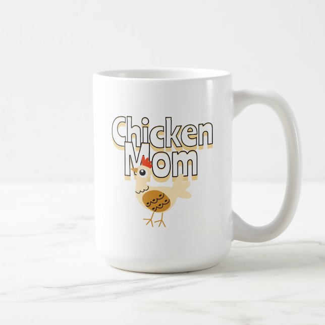 Funny Chicken Mama Kaffeetasse (Rechts)