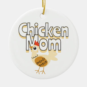 Funny Chicken Mama Personalisiert Keramik Ornament