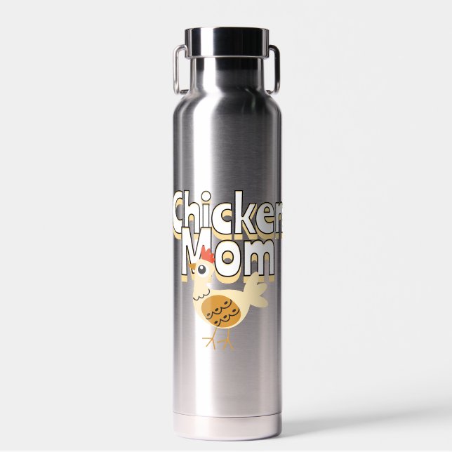 Funny Chicken Mama Personalisiert Trinkflasche (Vorne)