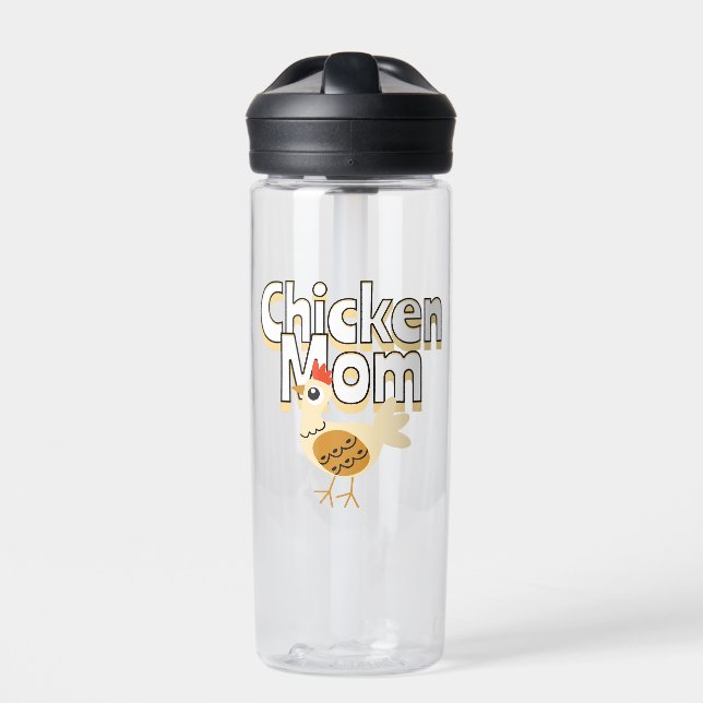 Funny Chicken Mama Personalisiert Trinkflasche (Vorderseite)