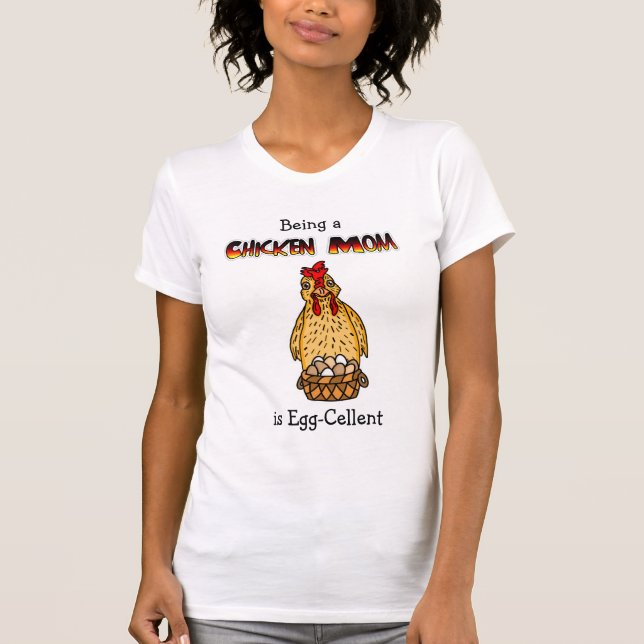 Funny Chicken Mama Spaß T - Shirt (Vorderseite)