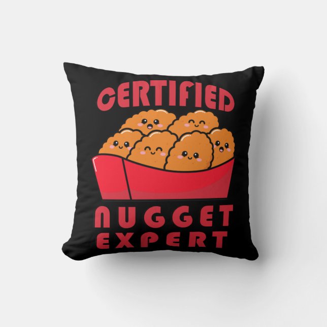 Funny Chicken Nugget Expert Nug Leben Kissen (Vorderseite)