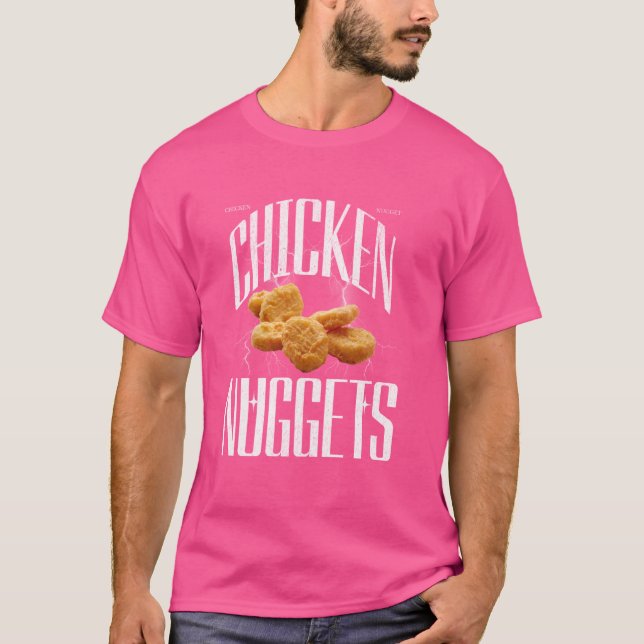 Funny Chicken Nugget Meme Bootleg Retro 90s Street T-Shirt (Vorderseite)
