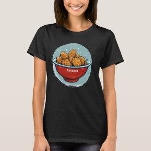 Funny Chicken Nuggets in Bowl Kostüm T-Shirt