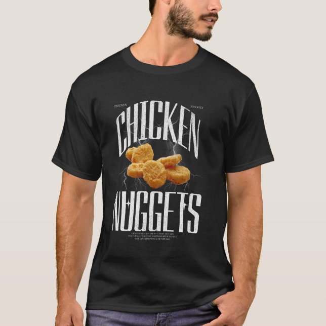 Funny Chicken Nuggets Lover Retro Bootleg 90er T-Shirt (Vorderseite)