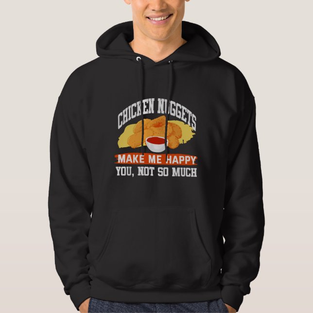 Funny Chicken Nuggets Sarcastic Fried Chicken Love Hoodie (Vorderseite)