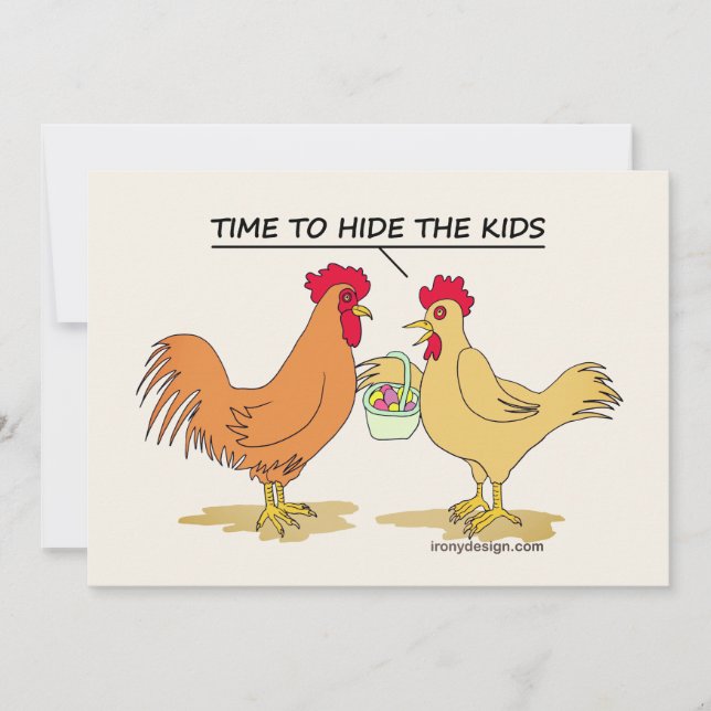 Funny Chicken Ostereier Cartoon Comic (Vorderseite)