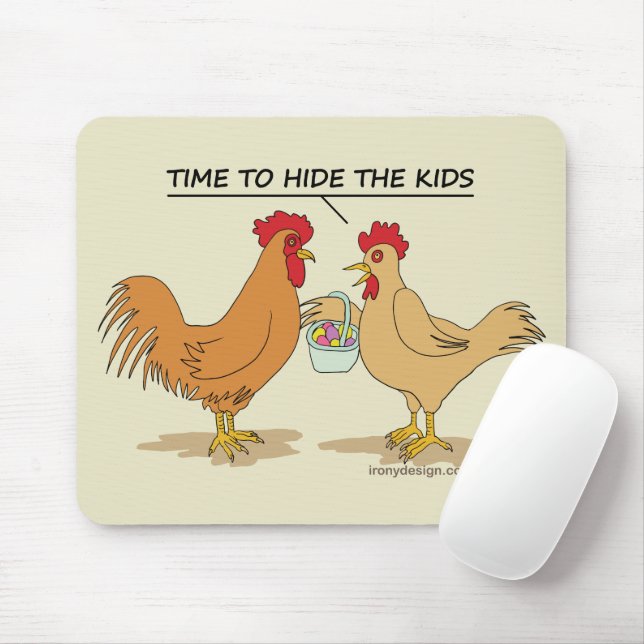 Funny Chicken Ostereier Cartoon Mousepad (Mit Mouse)