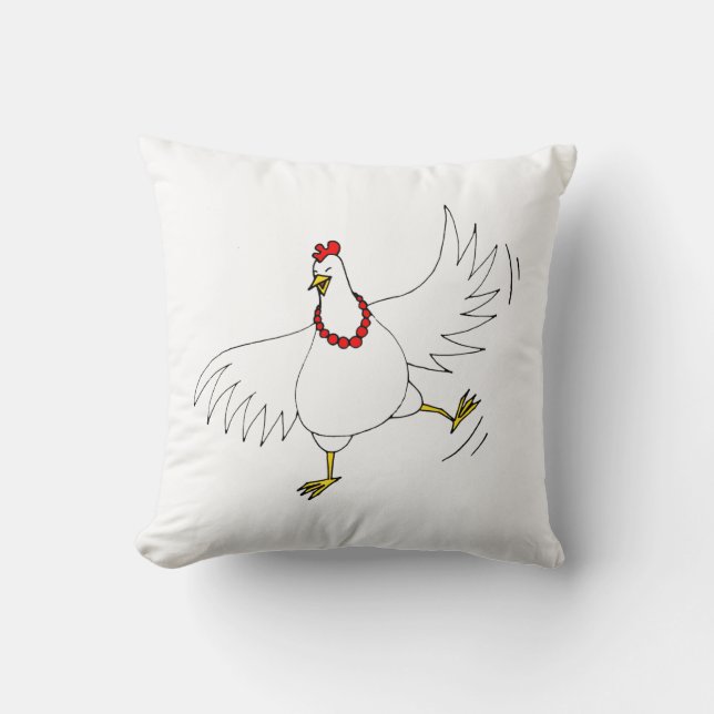 Funny Chicken Pillow Kissen (Vorderseite)