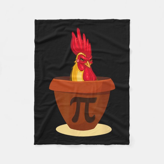 Funny Chicken Pot Pie - Chicken Pi Day 2019 Shirt Fleecedecke (Vorderseite)