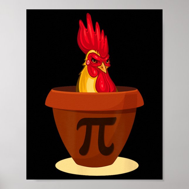 Funny Chicken Pot Pie - Chicken Pi Day 2019 Shirt Poster (Vorne)