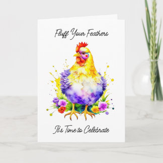 Funny Chicken Puns Birthday Karte