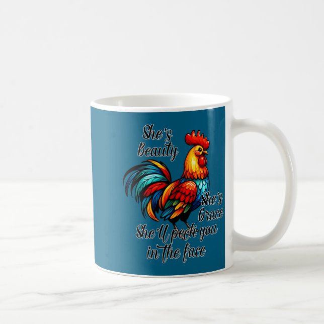 Funny Chicken Quote  Kaffeetasse (Rechts)