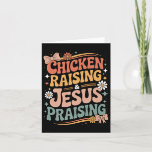 Funny Chicken Raising & amp; Jesus Lob Spaß C Karte