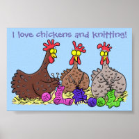 Funny Chicken Trio Strickfilm Cartoon