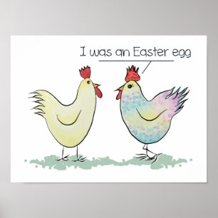 Funny Chicken war ein Ostereier Poster