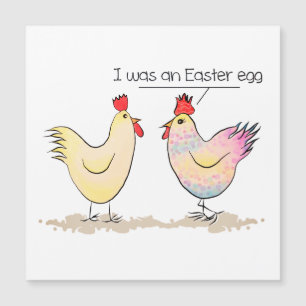 Funny Chicken war eine Ostereier Magnet Card