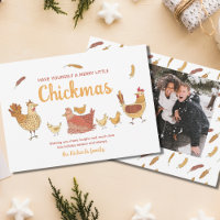 Funny Chicken Weihnachts-Foto