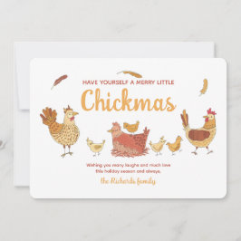 Funny Chicken Weihnachts-Foto Weihnachtskarte Feiertagskarte
