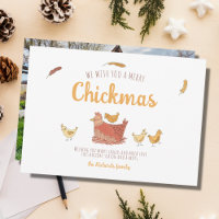 Funny Chicken Weihnachts-Foto Weihnachtskarte