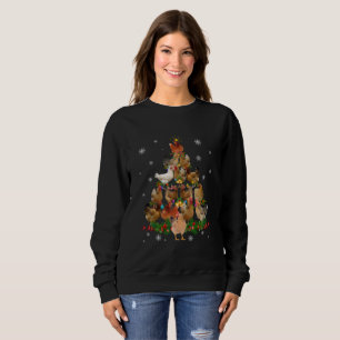 Funny Chicken Weihnachtsbaum Pet Hühnchen Lover Sweatshirt