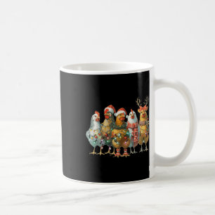 Funny Chicken Weihnachtsbeleuchtung Farm Tier Nied Kaffeetasse