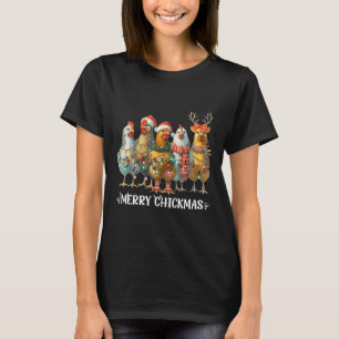 Funny Chicken WeihnachtsLICHT Farm Animal Xmas Ho T-Shirt