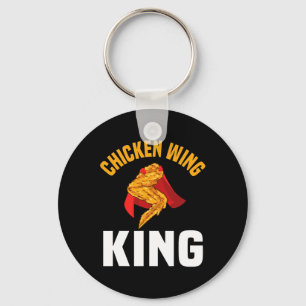 Funny Chicken Wing King Design Fast Food Men Schlüsselanhänger