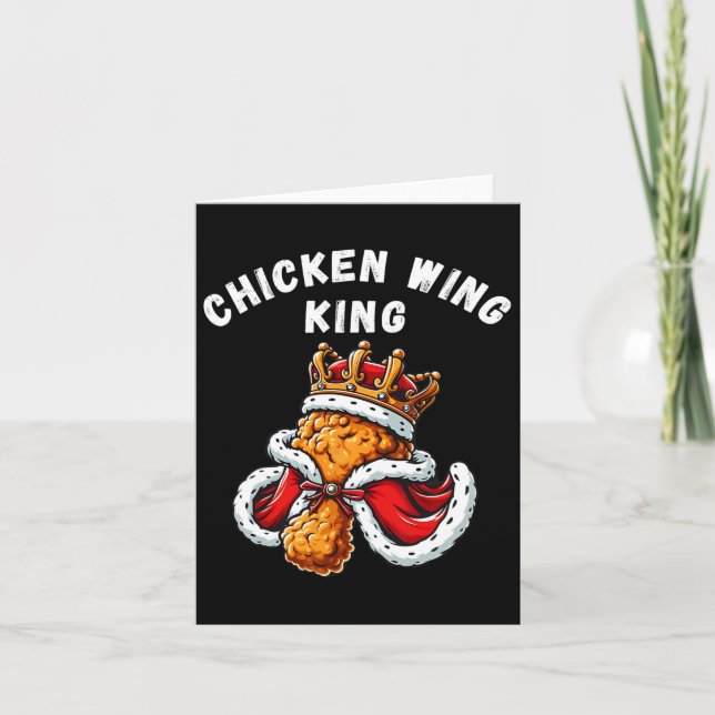 Funny Chicken Wing King Grillen Chicken Wing Graph Karte (Vorderseite)