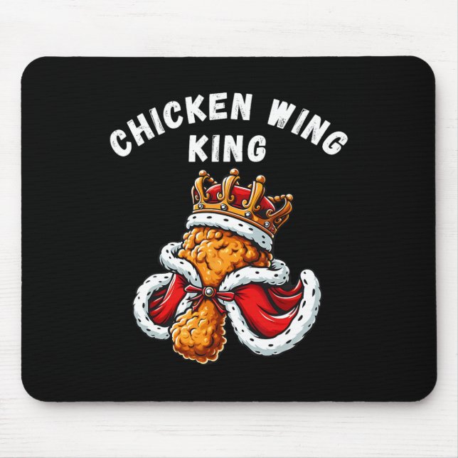 Funny Chicken Wing King Grillen Chicken Wing Graph Mousepad (Vorne)