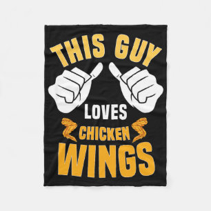 Funny Chicken Wings Lover Sprichwort Hot Wing Fleecedecke