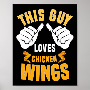 Funny Chicken Wings Lover Sprichwort Hot Wing Poster